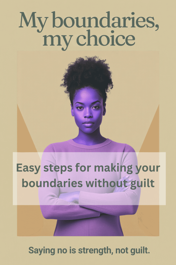 set 6 gentle boundaries without feeling guilty poster