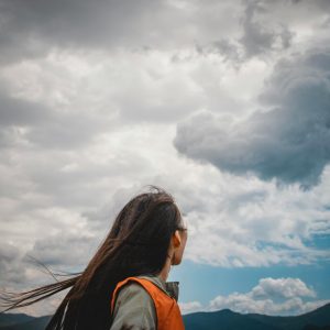 A lady is in process to become best self and thrive.